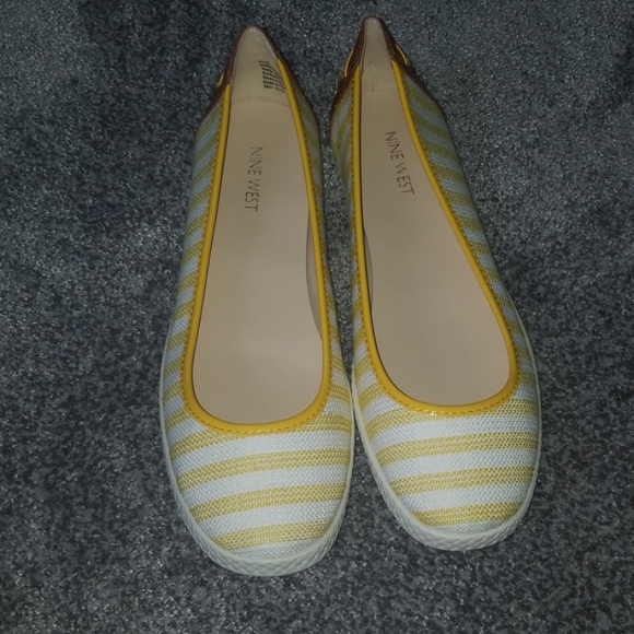 Nine West Shoes - Nine west yellow striped flats